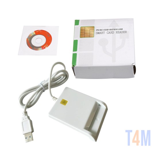 Leitor de Smart Card ISO7816 USB 2.0 Branco